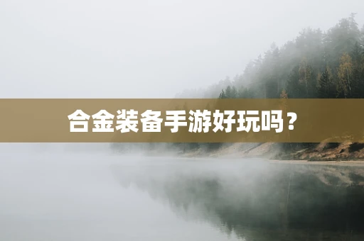 合金装备手游好玩吗？