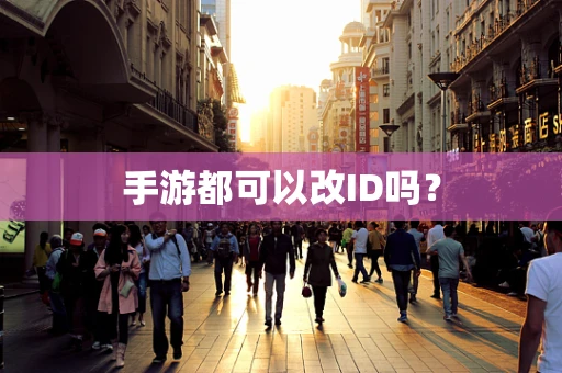 手游都可以改ID吗？