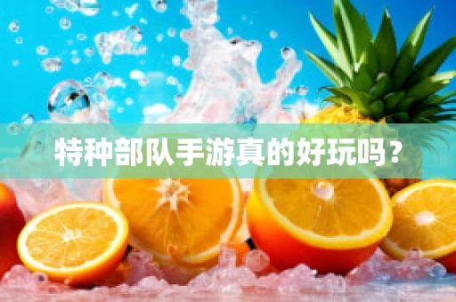 特种部队手游真的好玩吗？