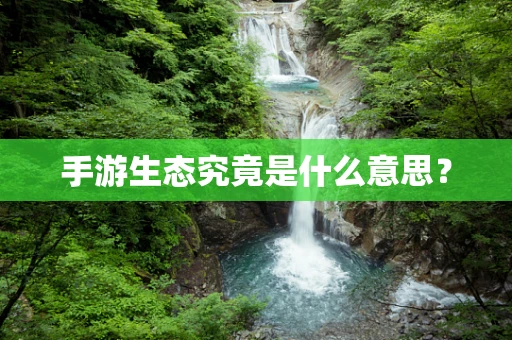 手游生态究竟是什么意思？