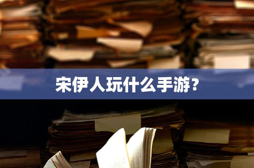 宋伊人玩什么手游？