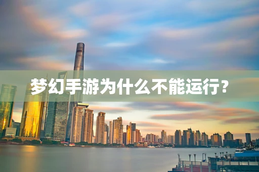 梦幻手游为什么不能运行？