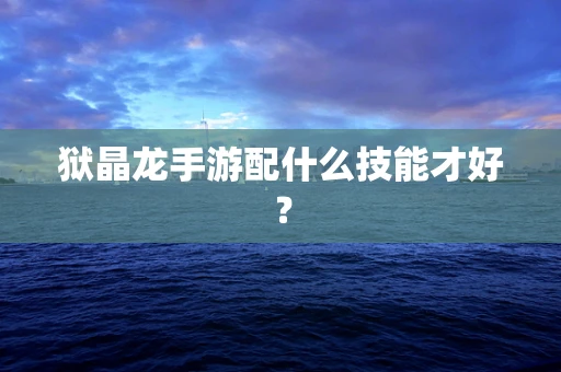 狱晶龙手游配什么技能才好？