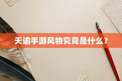 天谕手游风物究竟是什么？