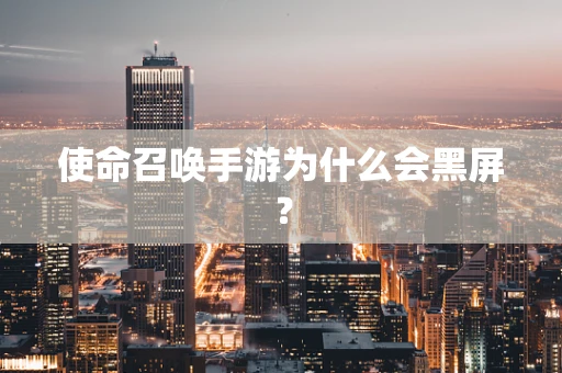 使命召唤手游为什么会黑屏？