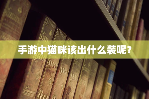 手游中猫咪该出什么装呢？