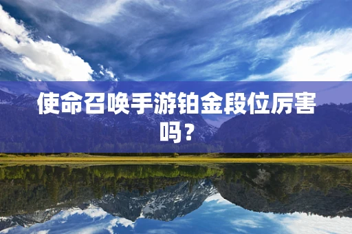 使命召唤手游铂金段位厉害吗？